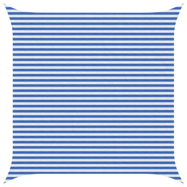 Voile d'ombre Bleu et Blanc 4,5 x 4,5 m HDPE