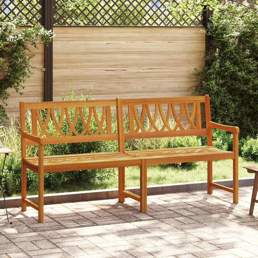 Banc extérieur Naturel 180 x 55,5 x 90 cm Bois d'Acacia Massif