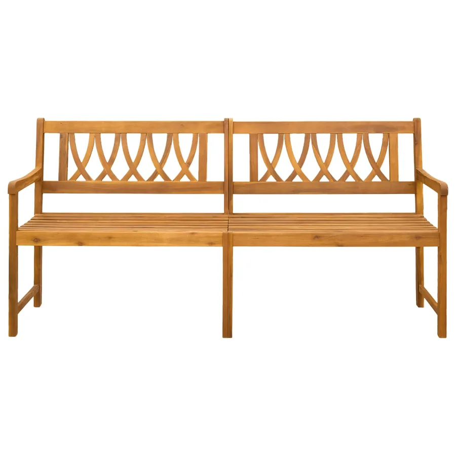 Banc extérieur Naturel 180 x 55,5 x 90 cm Bois d'Acacia Massif - 3
