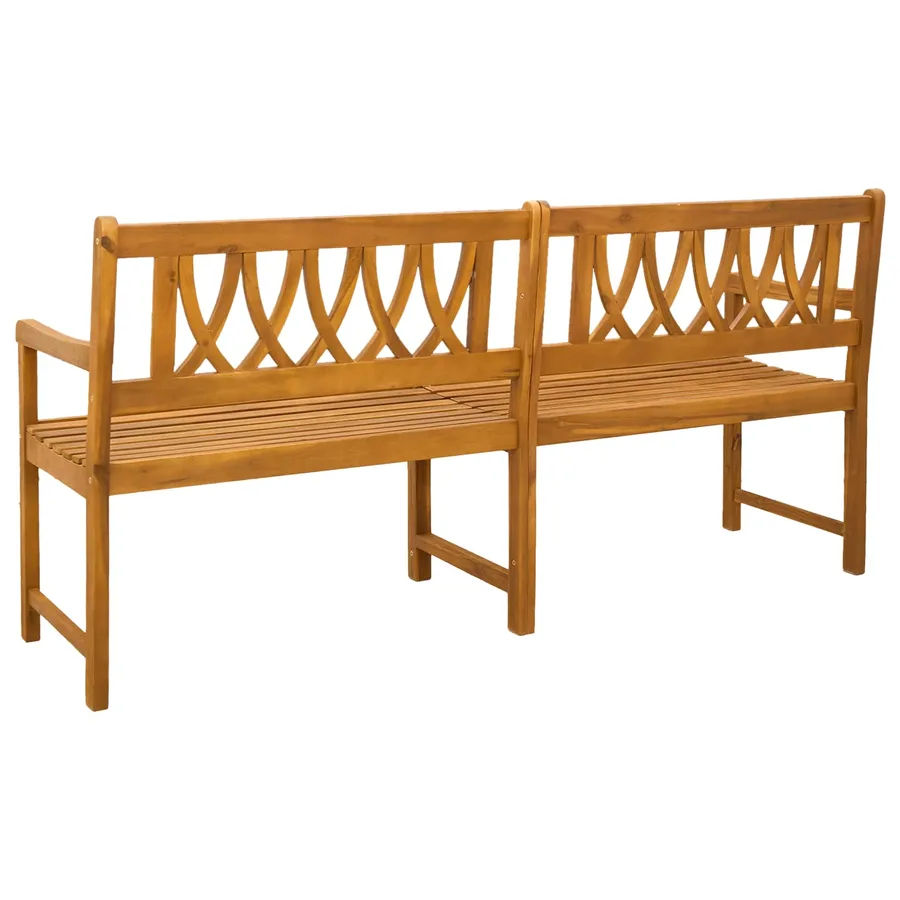 Banc extérieur Naturel 180 x 55,5 x 90 cm Bois d'Acacia Massif - 5
