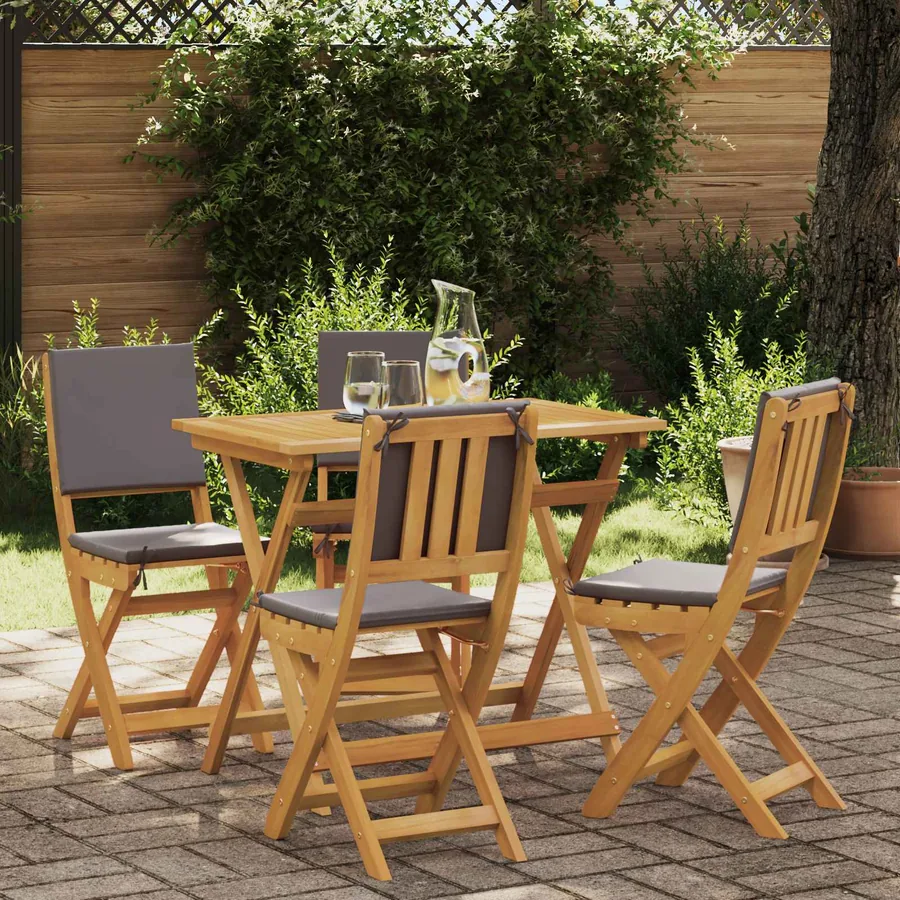 Chaises de bistrot d'extérieur 4 pcs Gris foncé