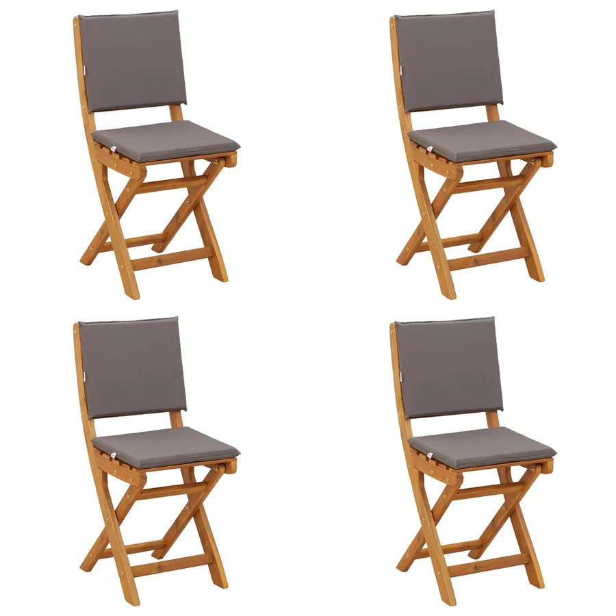 Chaises de bistrot d'extérieur 4 pcs Gris foncé - 2
