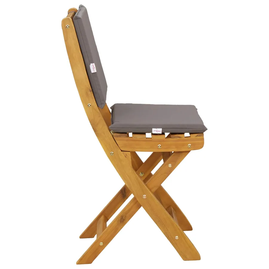 Chaises de bistrot d'extérieur 4 pcs Gris foncé - 7
