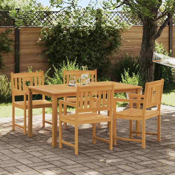 Chaises de jardin 4 pcs Naturel Bois d'Acacia Massif