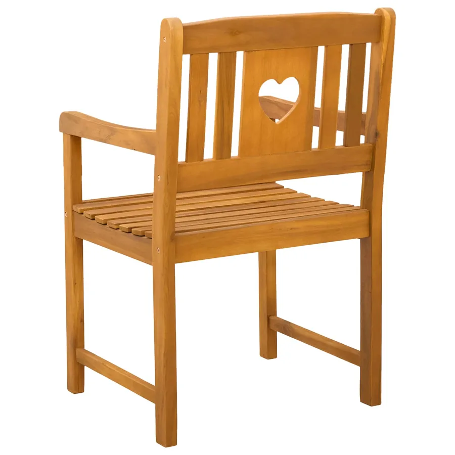 Chaises de jardin 4 pcs Naturel Bois d'Acacia Massif - 6