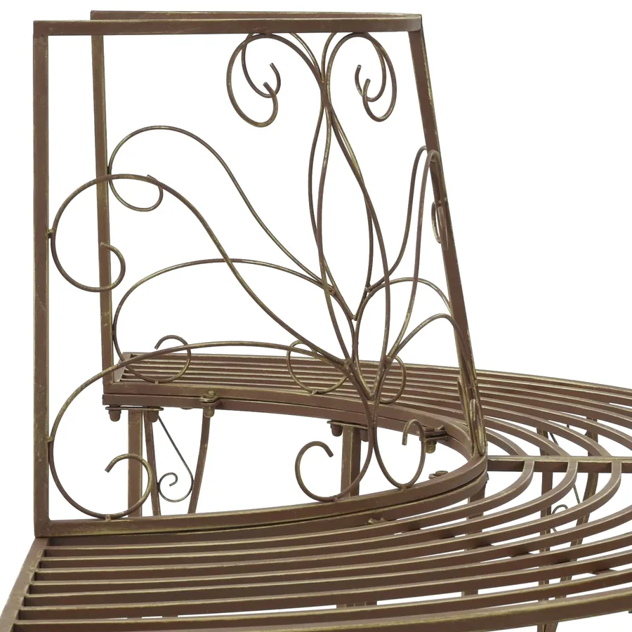 Banc d'Arbre 4-Nombre de places 160 x 80 x 89 cm Acier - 5