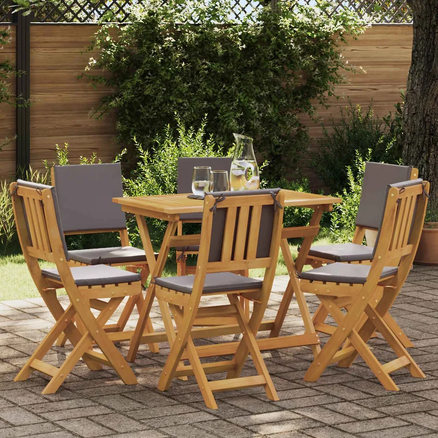 Chaises de bistrot d'extérieur 6 pcs Gris foncé 38 x 46 x 85 cm