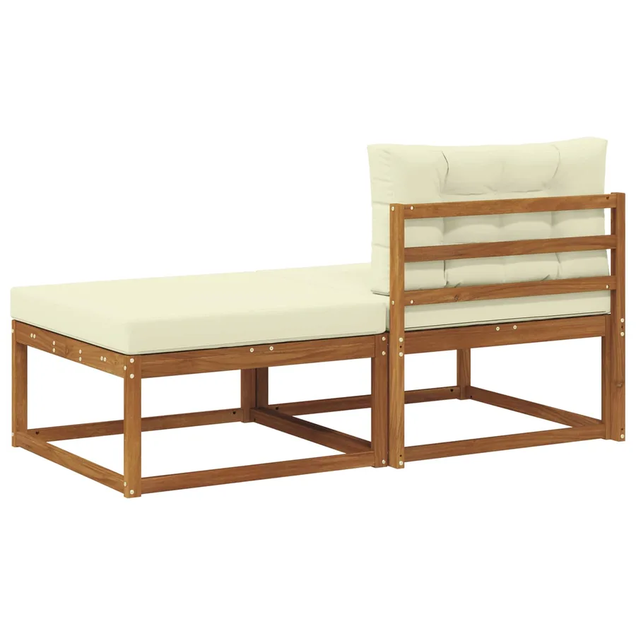 Unité de canapé sectionnel avec coussin 2 Pièce Naturel - 5
