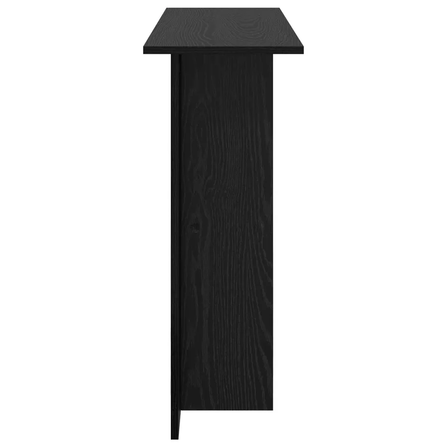Table console Chêne noir 100 x 30 x 75 cm Bois d'ingénierie - 6