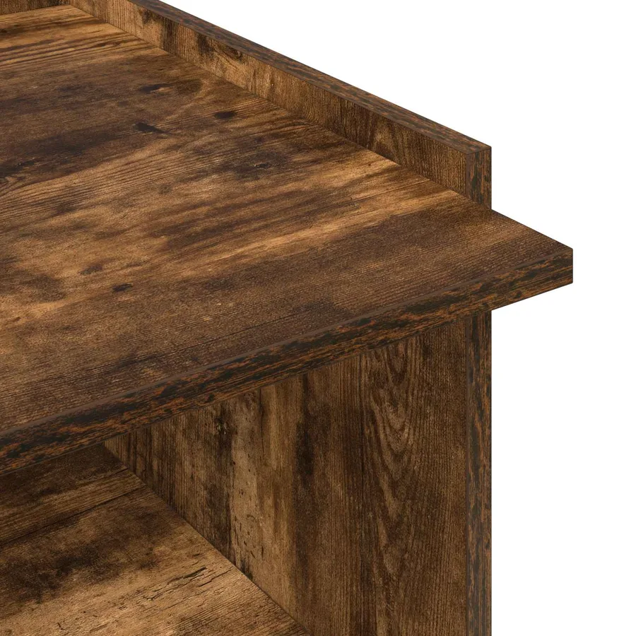 Table basse Chêne fumé 50,5 x 50 x 33 cm Bois d'ingénierie - 8