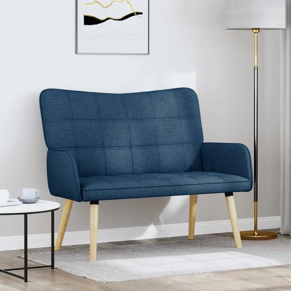 Sofa 2 places Bleu 115 x 61 x 87 cm Tissu