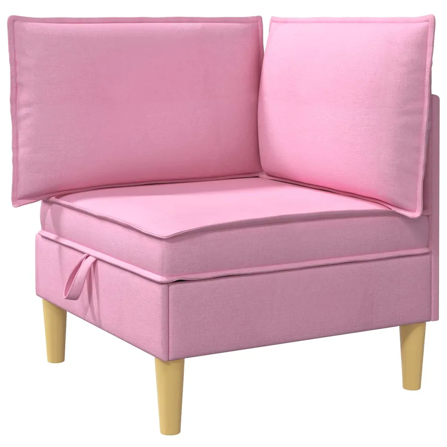 Canapé modulaire avec rangement 5 pcs Rose Tissu - 4