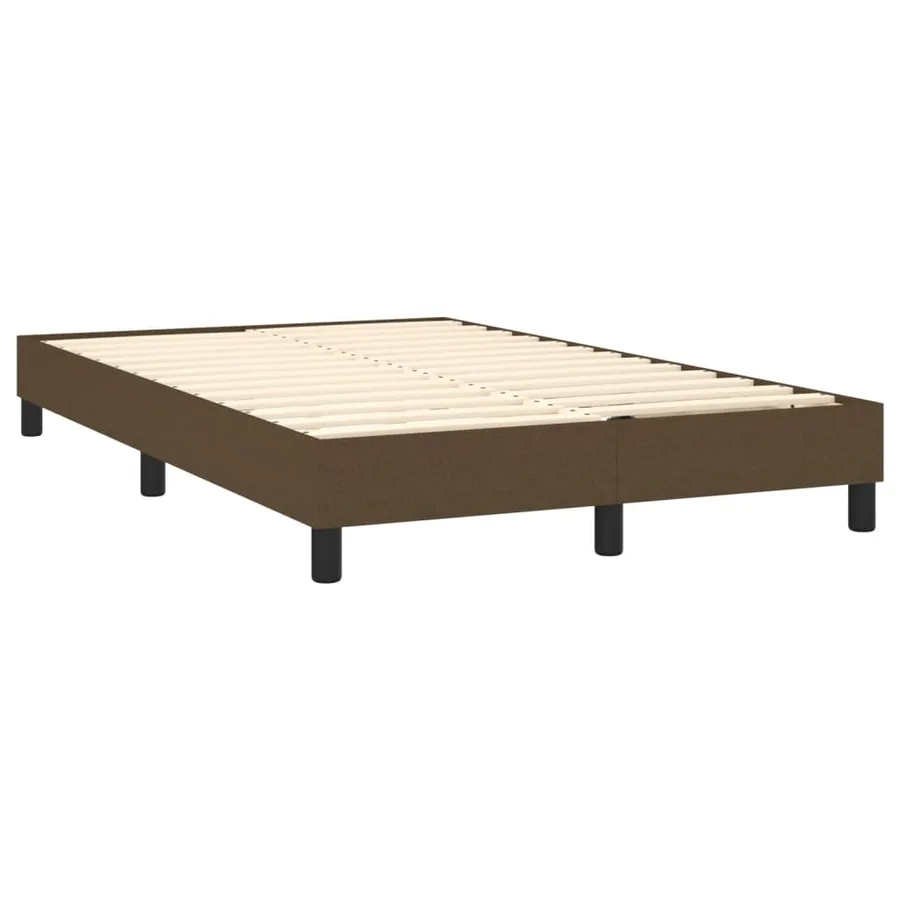Sommier à lattes de lit matelas et LED Marron foncé 120x200 cm - 5