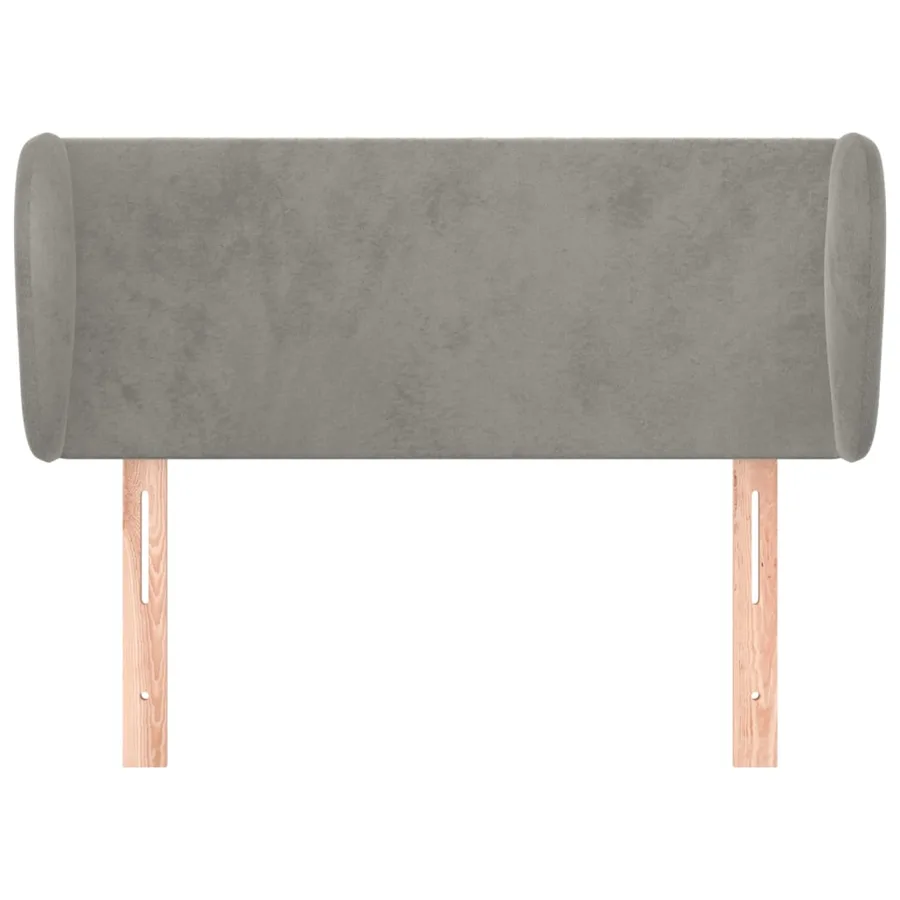 Tête de lit avec oreilles Gris clair 83x23x78/88 cm Velours - 3