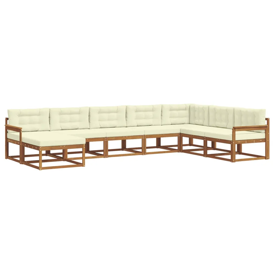 Ensemble de canapés d'extérieur 8 pcs Naturel et Crème - 2