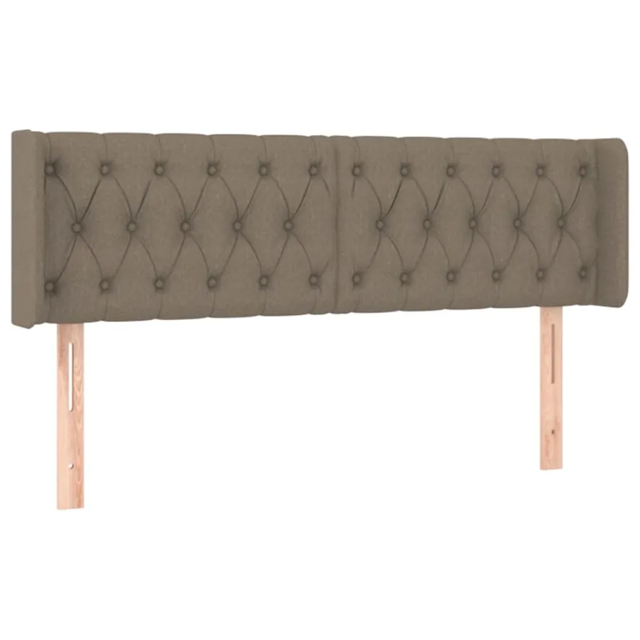 Tête de lit avec oreilles Taupe 147x16x78/88 cm Tissu - 2