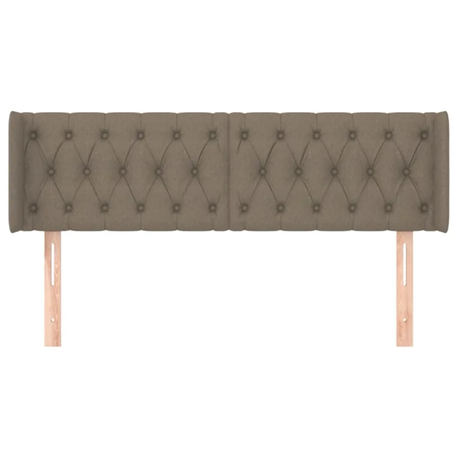 Tête de lit avec oreilles Taupe 147x16x78/88 cm Tissu - 3