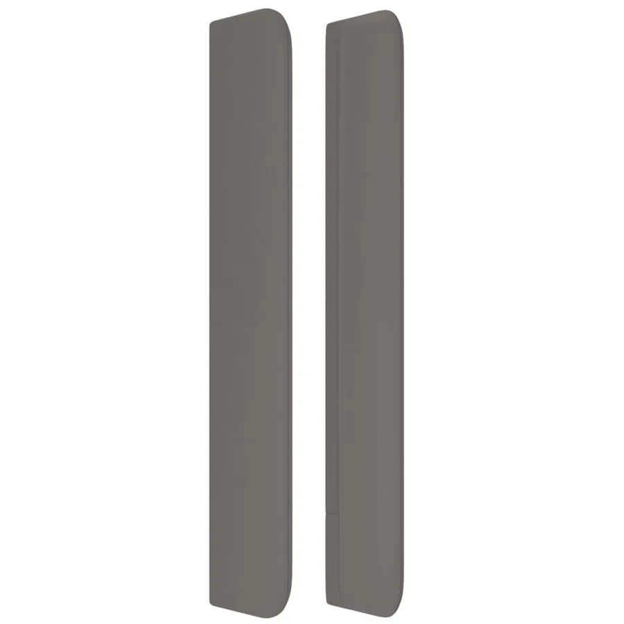 Tête de lit avec oreilles Gris 203x16x118/128 cm Similicuir - 4