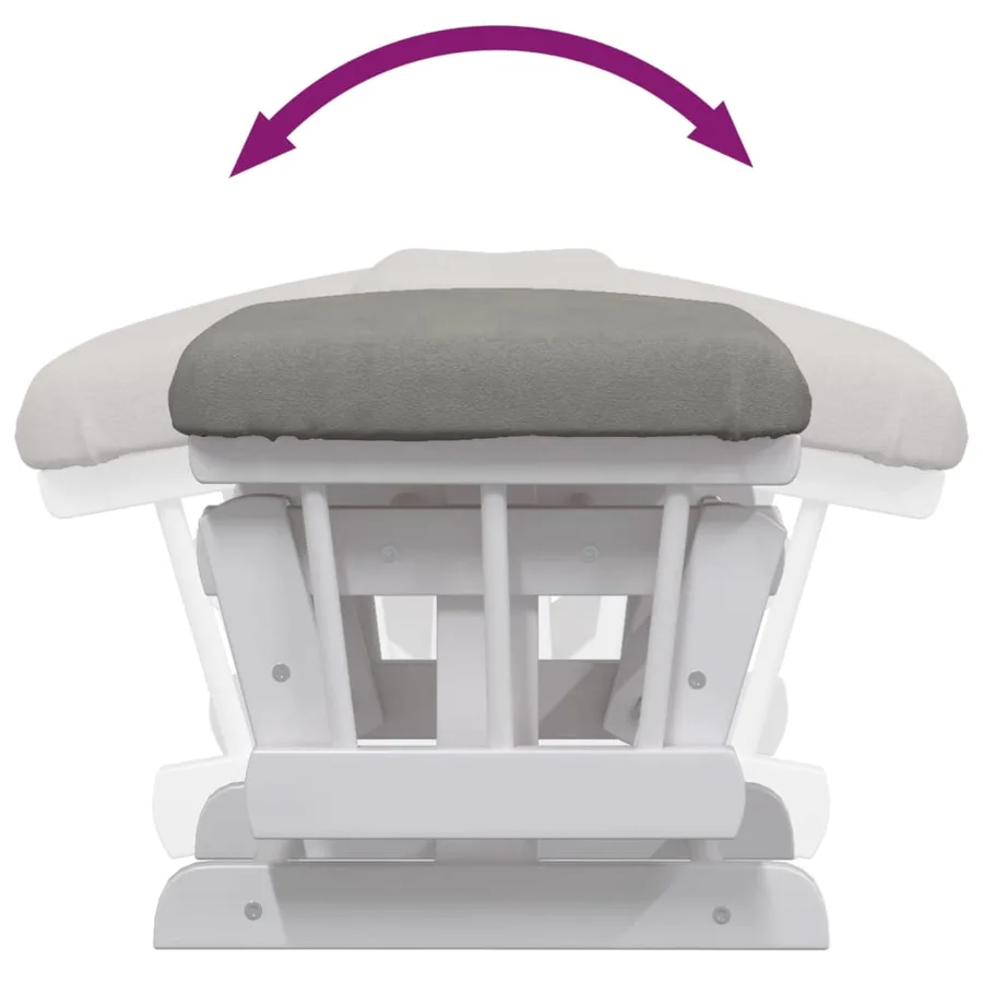 Chaise berçante avec repose-pied Gris clair Tissu - 10