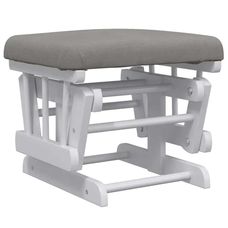 Chaise berçante avec repose-pied Gris clair Tissu - 7