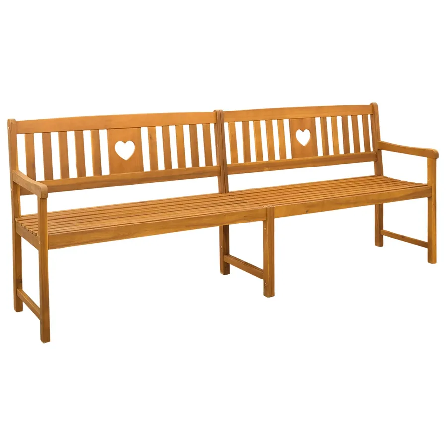 Banc extérieur Naturel 220 x 55,5 x 90 cm Bois d'Acacia Massif - 2