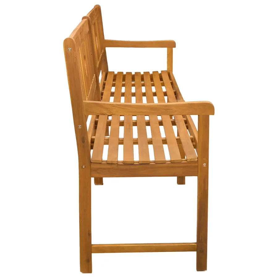 Banc extérieur Naturel 220 x 55,5 x 90 cm Bois d'Acacia Massif - 4