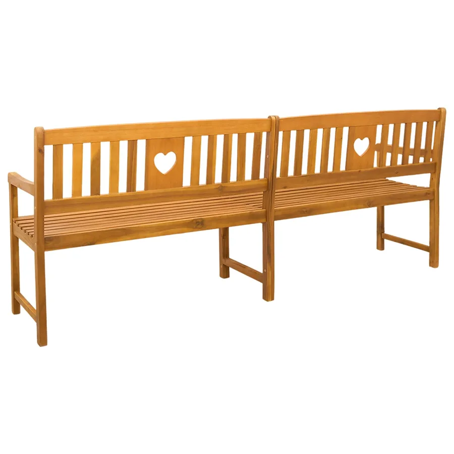 Banc extérieur Naturel 220 x 55,5 x 90 cm Bois d'Acacia Massif - 5