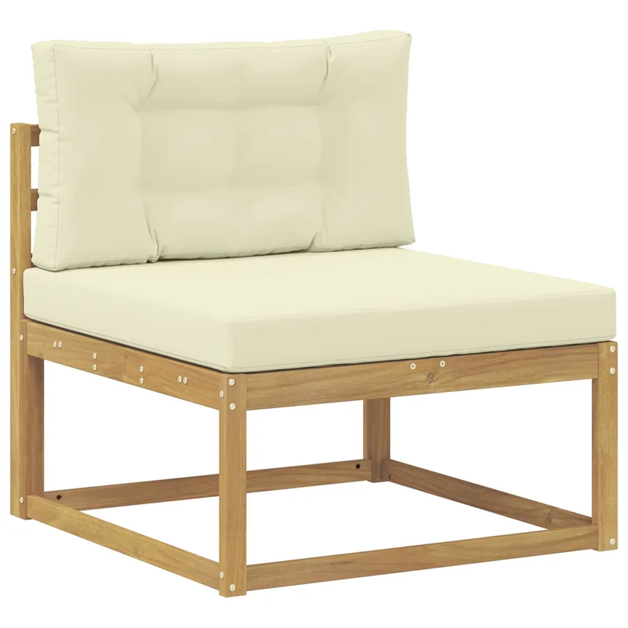 Sofa de milieu extérieur Polyester Blanc - 2