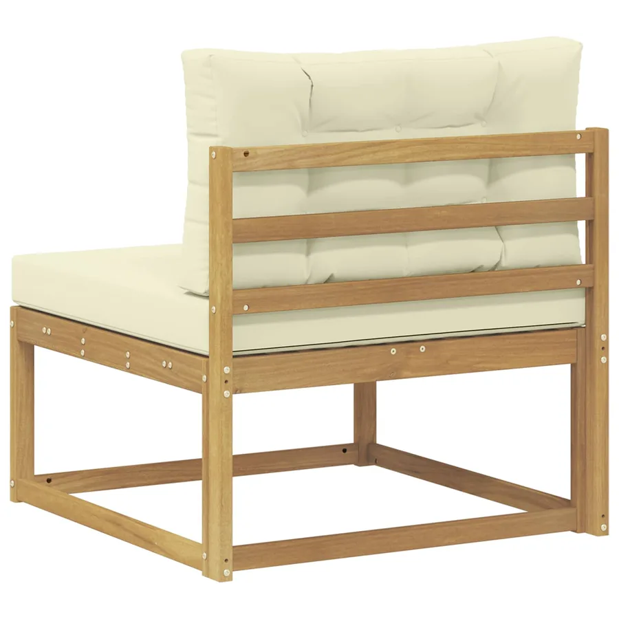 Sofa de milieu extérieur Polyester Blanc - 5