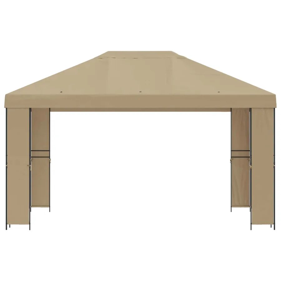 Pavillon 4 × 3 m Beige Polyester et Acier 190 gsm - 3