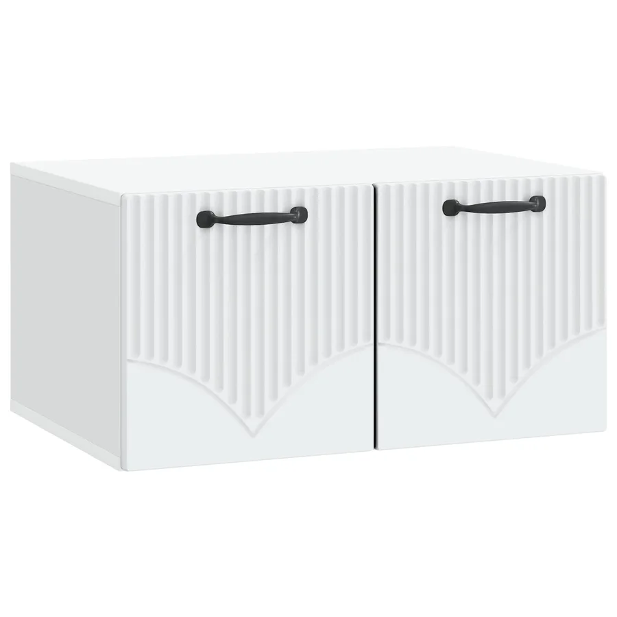 Meuble TV mural Blanc 59,5 x 41 x 30 cm Bois d'ingénierie - 2