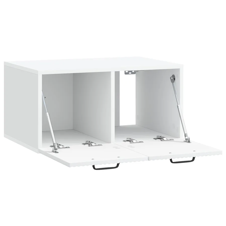 Meuble TV mural Blanc 59,5 x 41 x 30 cm Bois d'ingénierie - 5