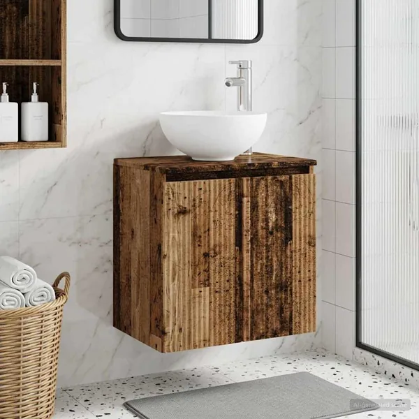 Vanité de lavabo mural Bois ancien 49,5 x 41 x 64,5 cm