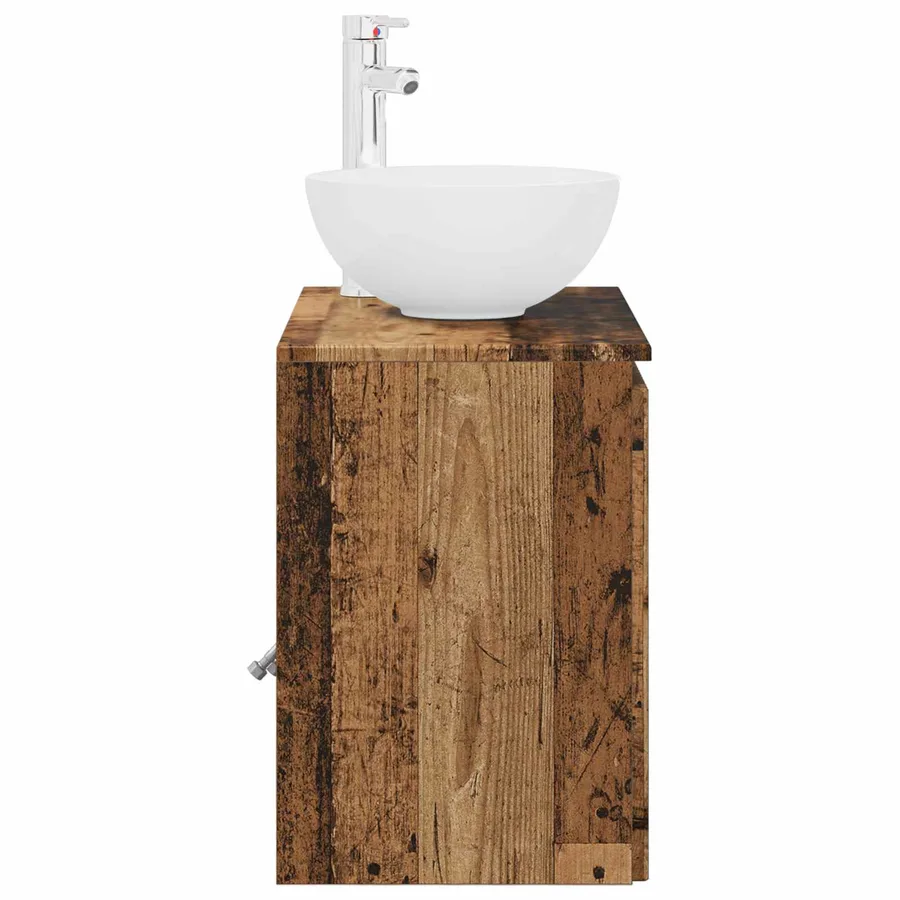 Vanité de lavabo mural Bois ancien 49,5 x 41 x 64,5 cm - 4