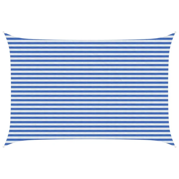 Voile d'ombre Bleu et Blanc 3 x 5 m HDPE