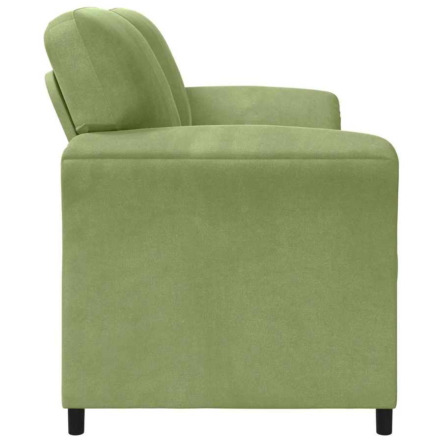 Sofa 3 places Vert clair 198 x 83 x 95 cm Velours - 4