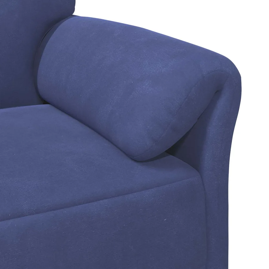 Sofa 3 places Bleu police 198 x 83 x 95 cm Velours - 6