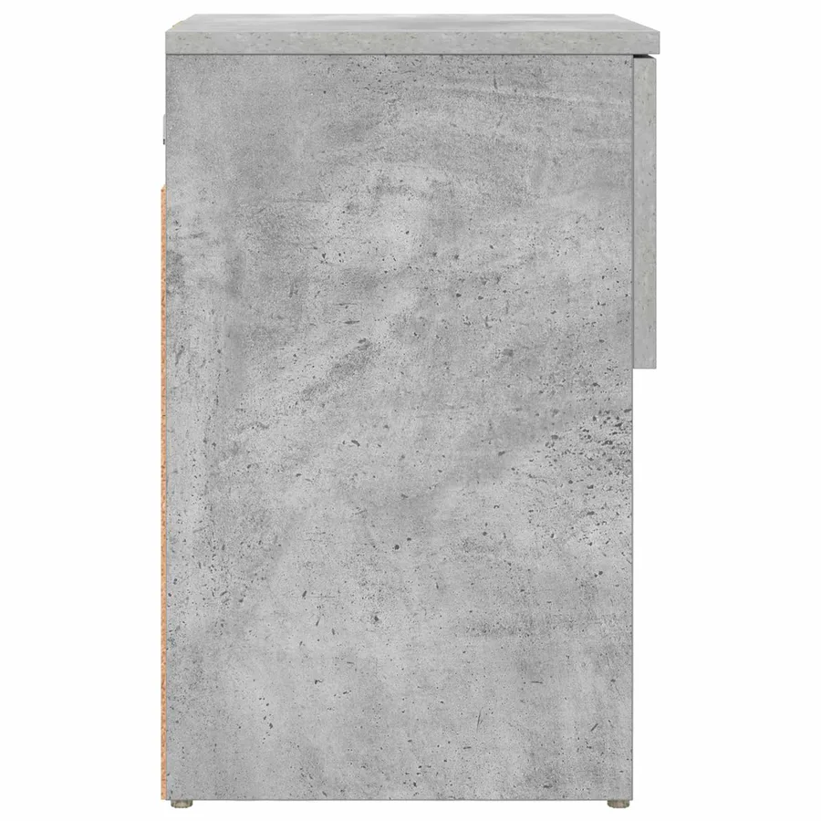 Armoire de lit Gris béton 29 x 31,5 x 49 cm Bois d'ingénierie - 7