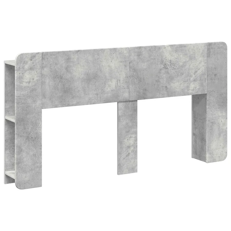Cabinet de Tête de Lit Gris béton Bois d'ingénierie - 2