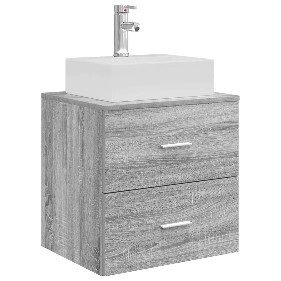 Vanité de lavabo mural Sonoma gris 49,5 x 41 x 62,5 cm - 2