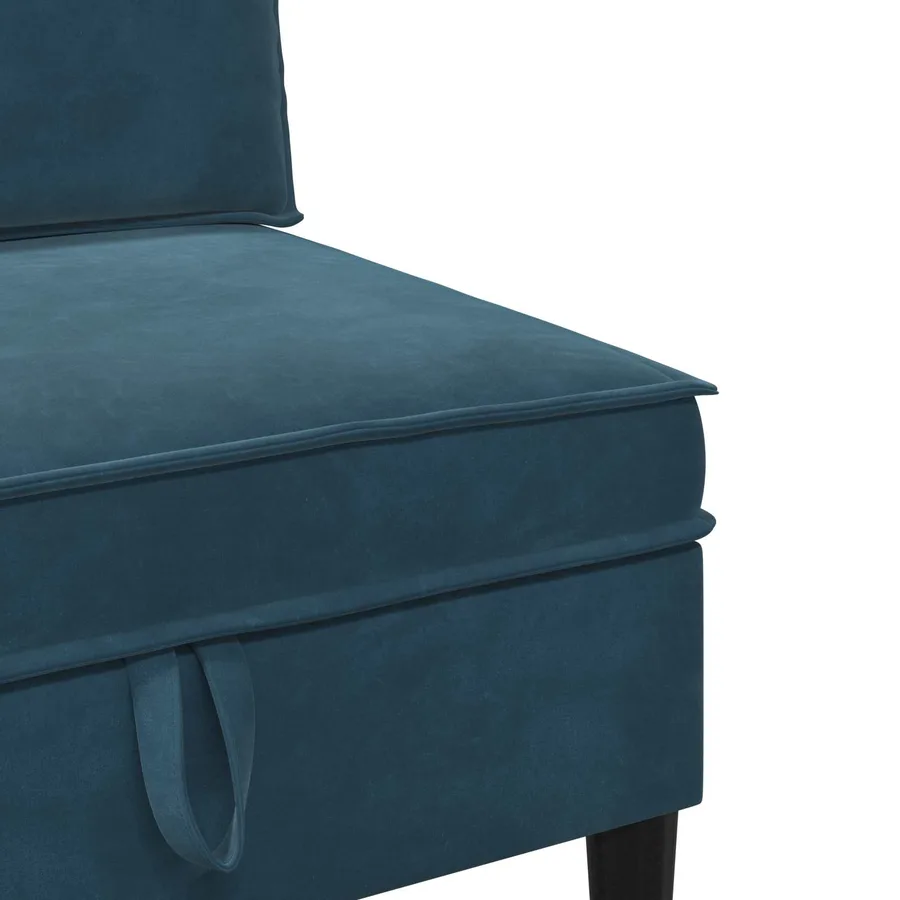Ensemble de meubles pour le salon 4 pcs Bleu Velours - 9