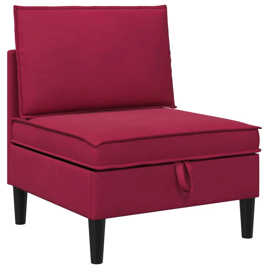 Ensemble de meubles pour le salon 5 pcs Bordeaux Velours - 5