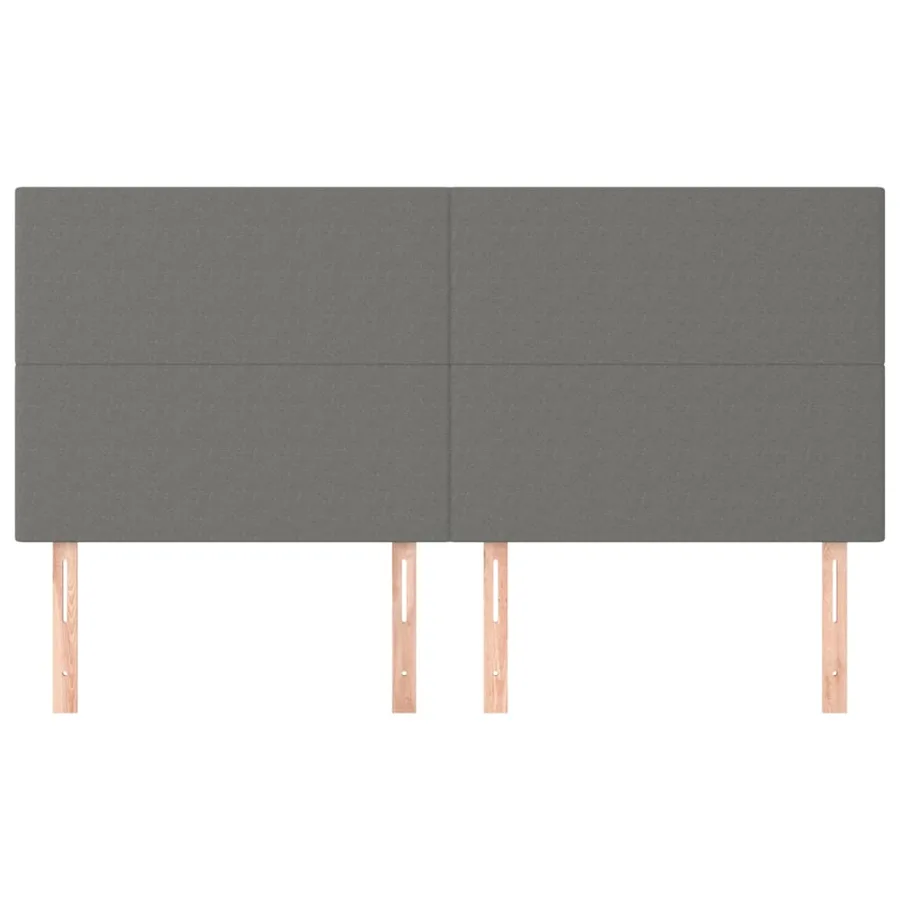 Tête de lit Gris foncé 200x5x118/128 cm Tissu - 3