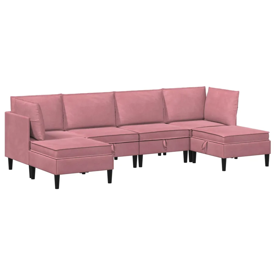 Ensemble de meubles pour le salon 6 pcs Rose Velours - 2