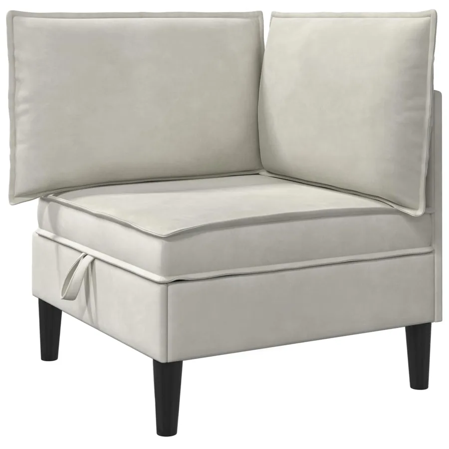Ensemble de meubles pour le salon 5 pcs Crème Velours - 4