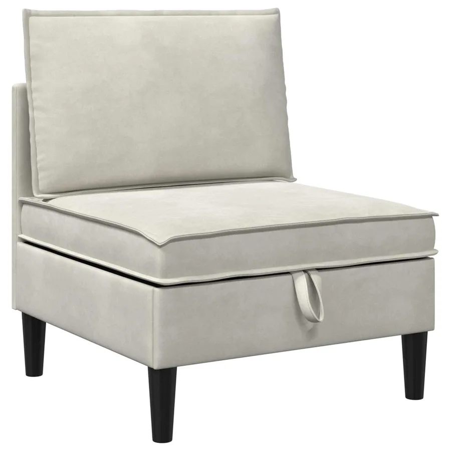 Ensemble de meubles pour le salon 5 pcs Crème Velours - 5