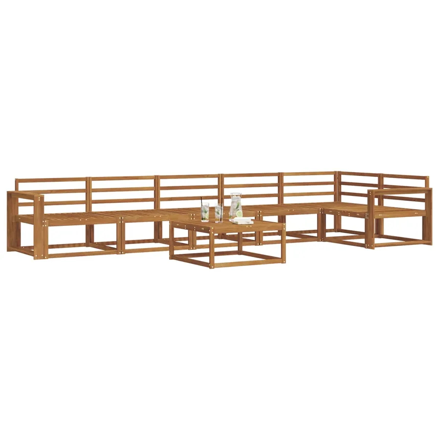 Ensemble de canapés d'extérieur 7 pcs Naturel - 3