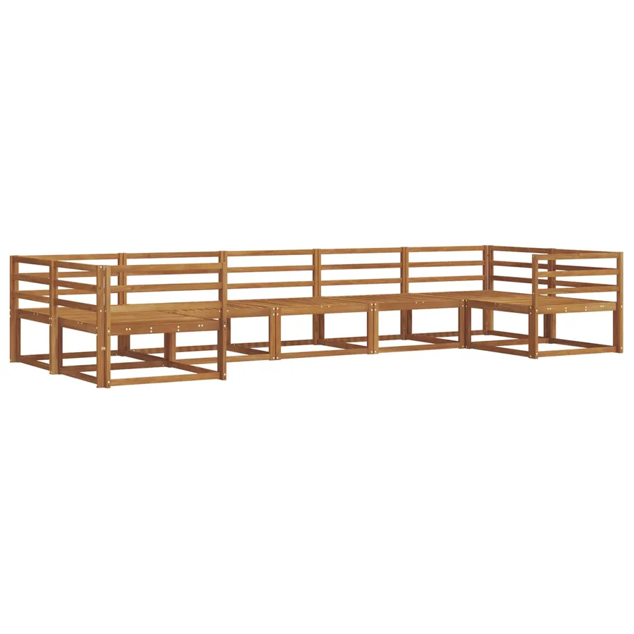 Ensemble de canapés d'extérieur 7 pcs Naturel - 2