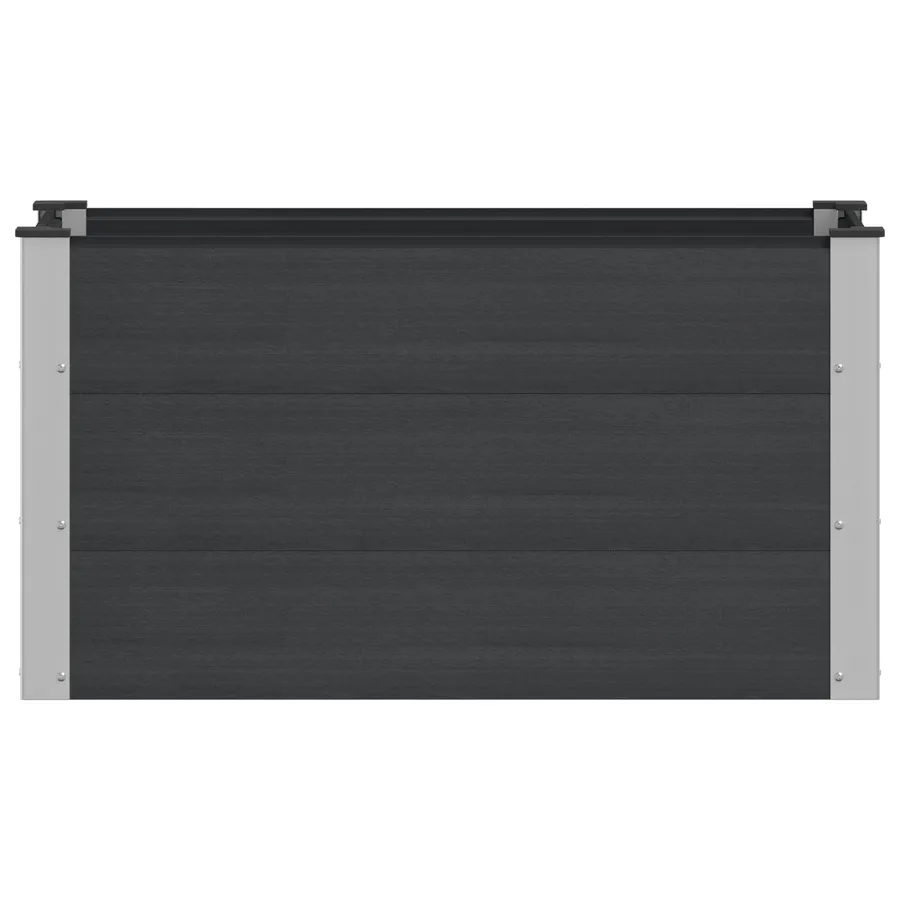 Jardinière surélevée Noir 100 x 50 x 54 cm WPC et Aluminium - 3