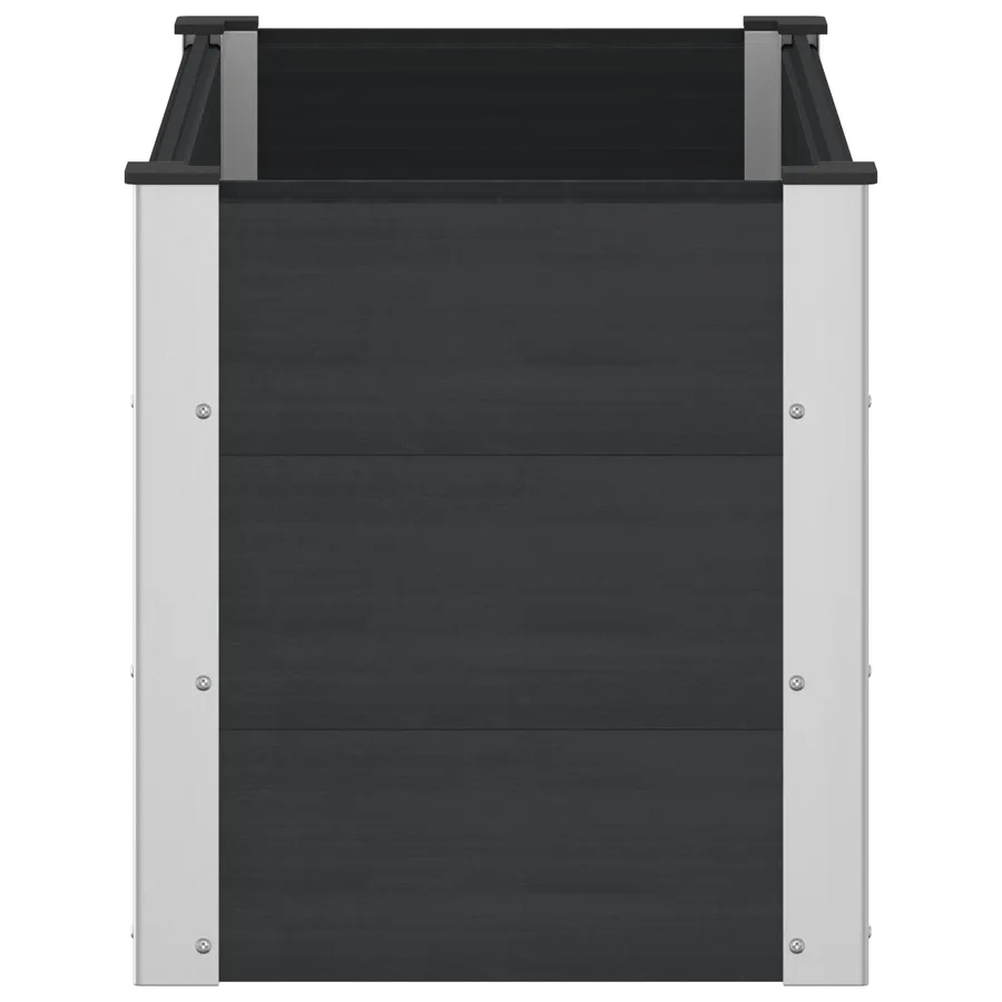 Jardinière surélevée Noir 100 x 50 x 54 cm WPC et Aluminium - 4